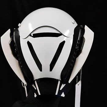 Amazon.co.jp: [AYVADA] 白漆塗りサイバーパンクマスク メカSF